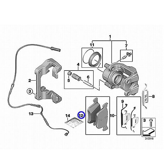 BMW ブレーキパッド フロント 左右セット BMW 3シリーズ F30 F31 F34