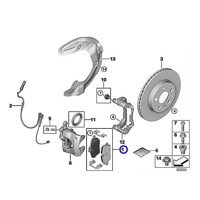BMW ブレーキパッド フロント 左右セット MINI(ミニ) F45 F54