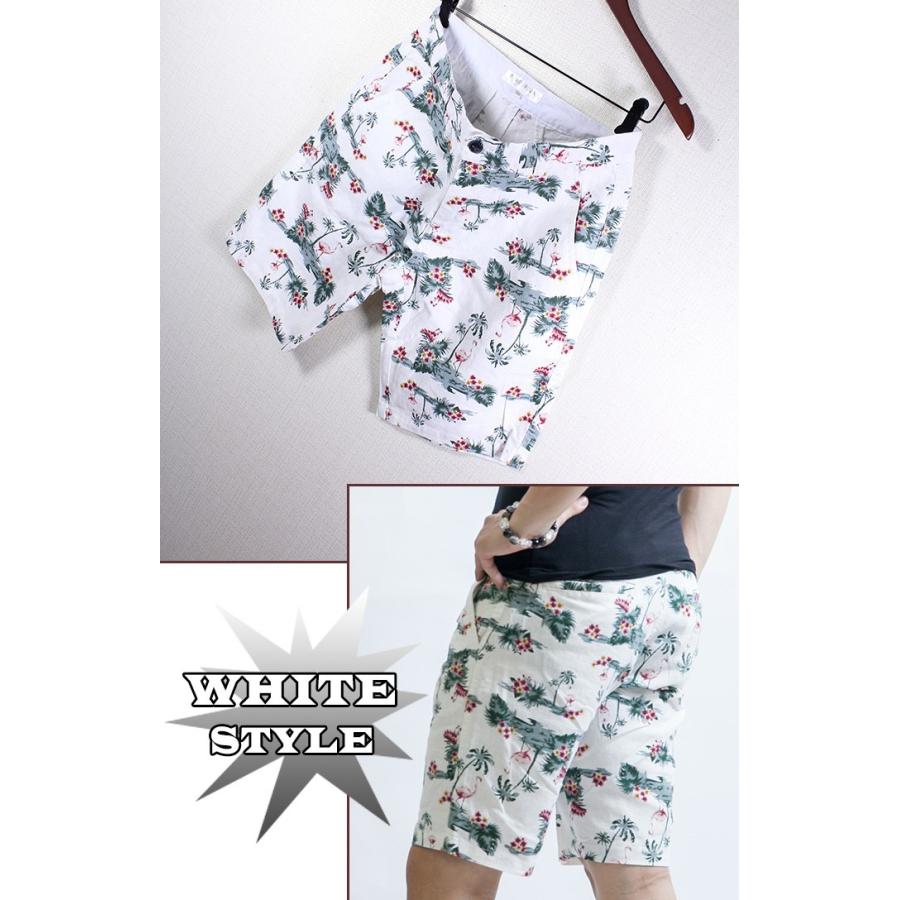 ショートパンツ メンズ 2カラー ハーフパーツ 黒 白 ガラパン ボトムス