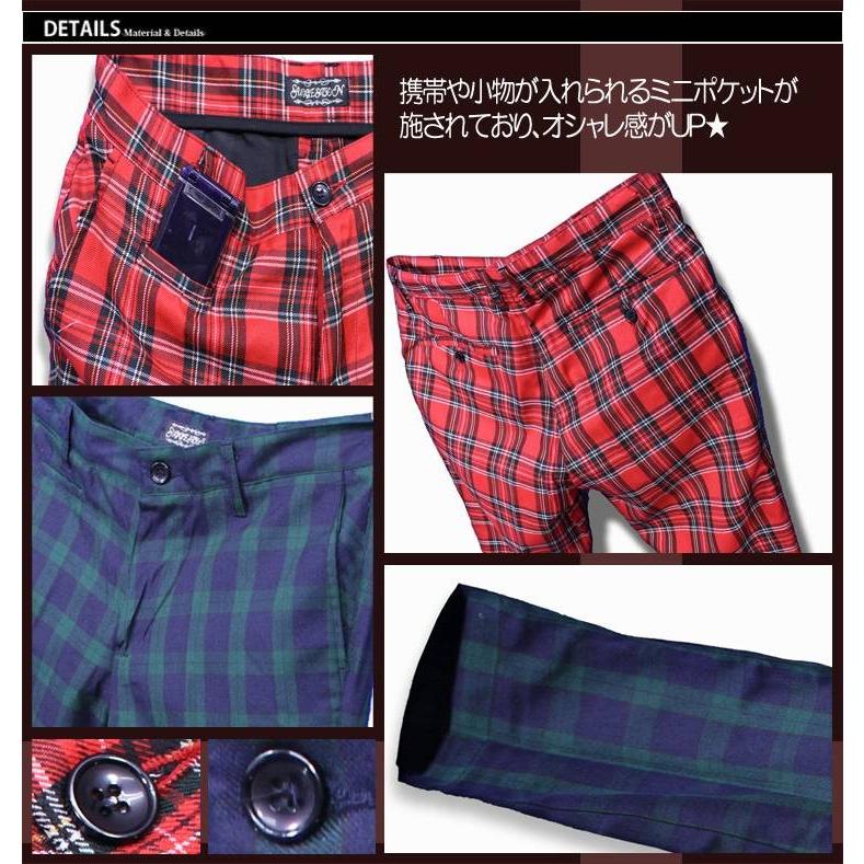 チェックパンツ メンズ サルエルスキニー パンツ C ボトムス チェックパンツ メンズ サルエルスキニー パンツ C ボトムス