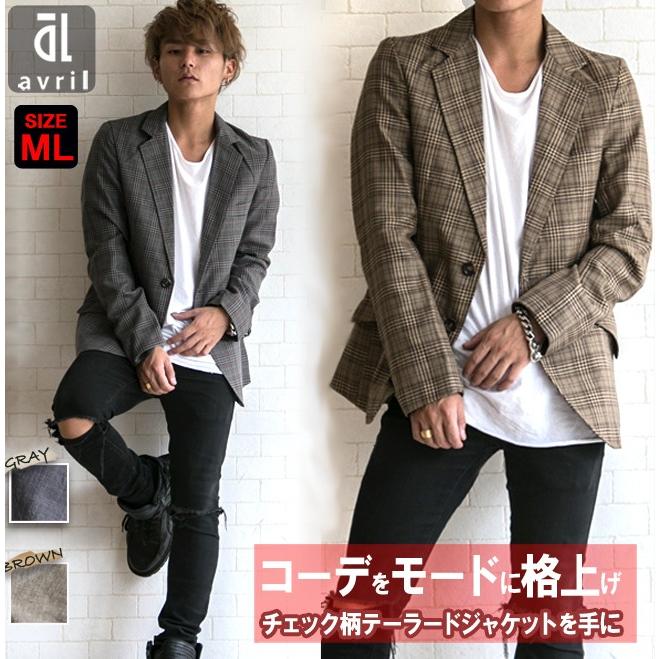 テーラード メンズ ジャケット チェック 長袖 茶 グレー Time05 23 01 モッズコート メンズ 本革バッグ服処旬 通販 Yahoo ショッピング