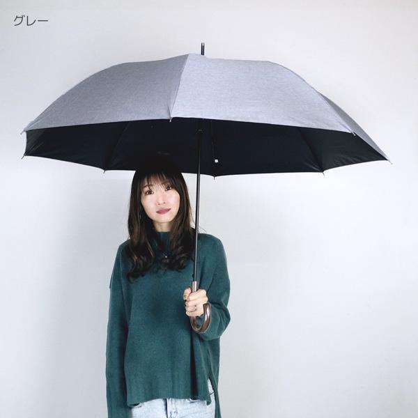 日傘 メンズ 大きい傘 無地 シャンブレー 65cm ジャンプ 傘 一級