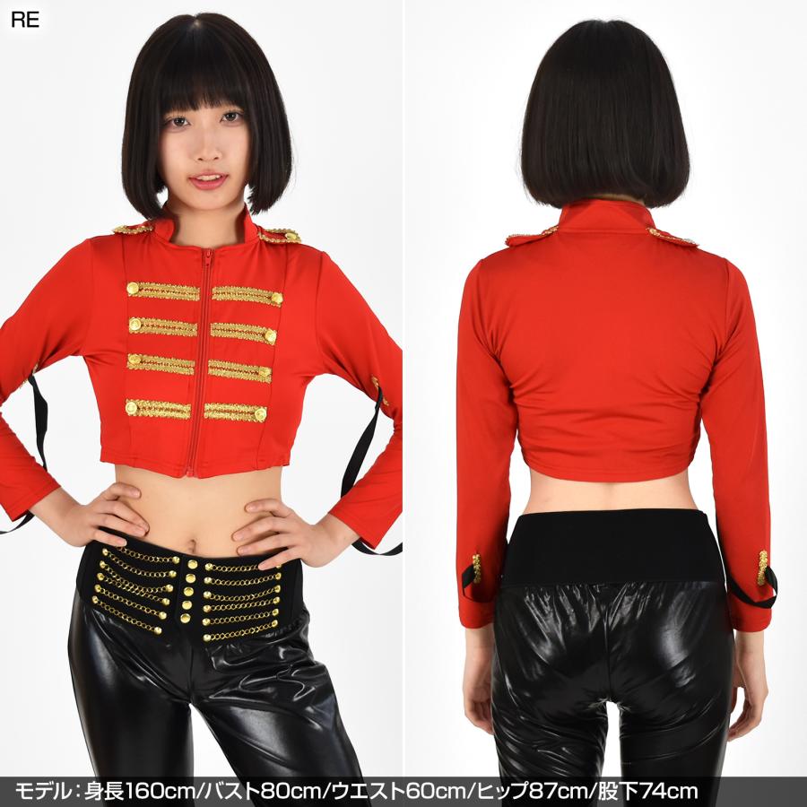 ヒップホップ衣装 ショート丈ナポレオンジャケット ダンス衣装