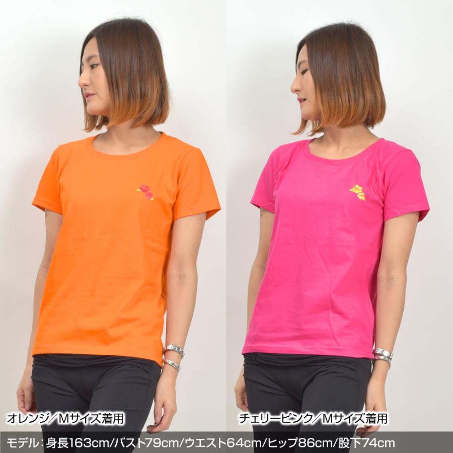 Ｔシャツ フラｔシャツ ダンストップス フィットネス カラー豊富 シンプル ダンス着 綿100％ 半袖 丸首 ワンポイント刺繍 ハイビスカス 花柄 JP4401 [M便 1/2] |  | 08