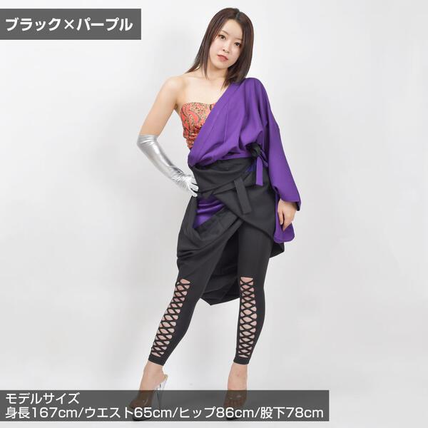 よさこい着物トップス ツートン ハーフカラー 衣装 ソーラン節 踊り 祭