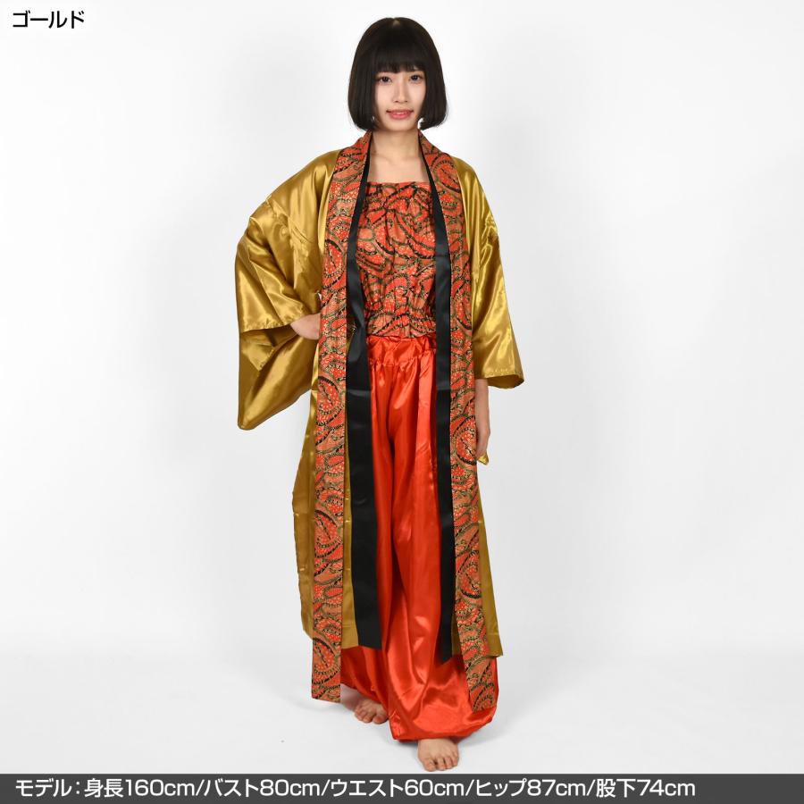 よさこい サテン長半纏 はっぴ 法被 はんてん 着物 レディース メンズ