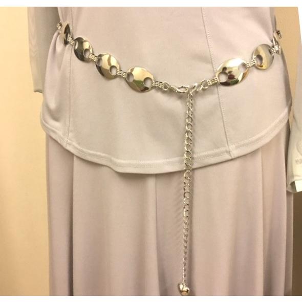 シルバーのサイケなチェーンベルト ワンピースに ドレス 各種ダンスに
