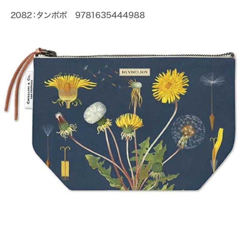 CAVALLINI & CO. 収納力が高いポーチ コットンキャンバス地にレトロで