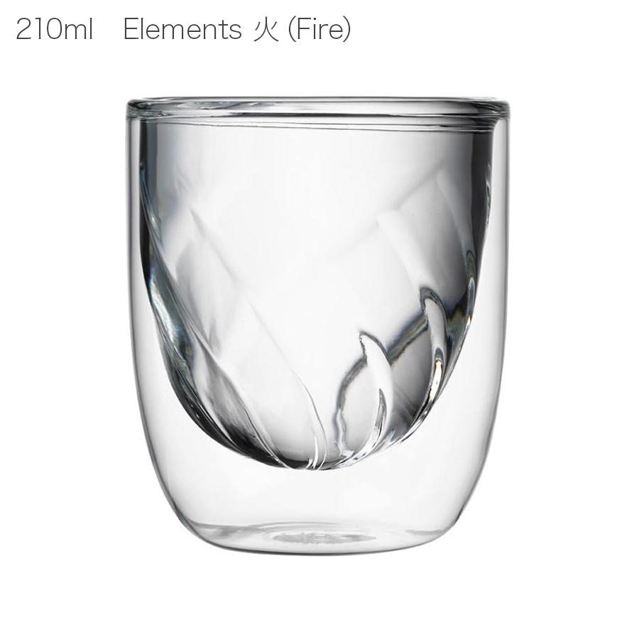 NR　クラックグラス　2個 Qdo 北欧デザイン 210mlダブルウォールグラス 2個セット 保冷