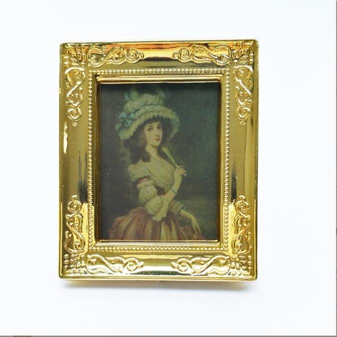 送料無料 ミニチュア 雑貨 名画 絵画 ドールハウス キット 子供 1/12