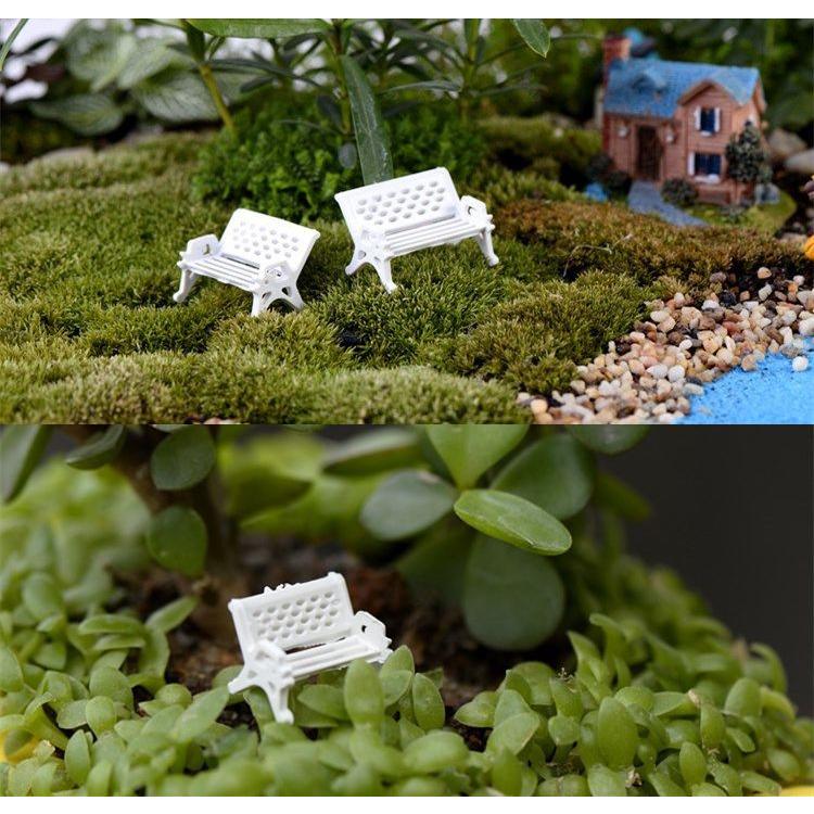 送料無料 ミニチュア 雑貨 白いベンチ ベンチ 椅子 ガーデニング