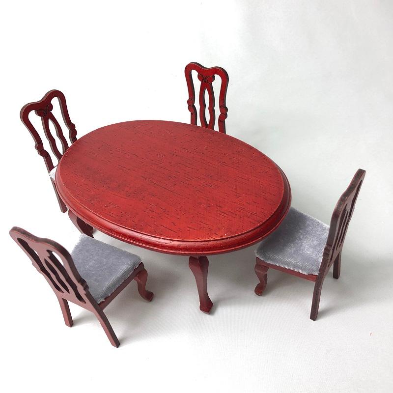 送料無料 木製 丸テーブルセット ダイニング テーブル ドール
