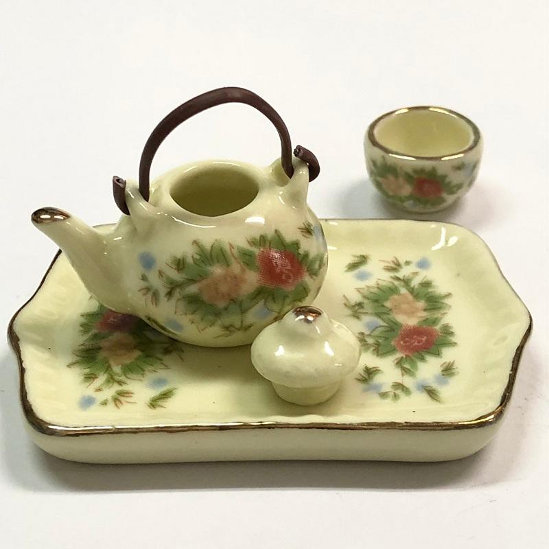 ミニチュア 雑貨 湯呑セット ドールハウス キット 急須 お茶セット