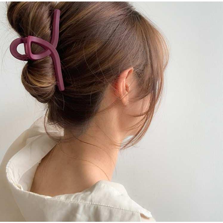 送料無料 ヘアクリップ クロス バンスクリップ 艶消し マット テール