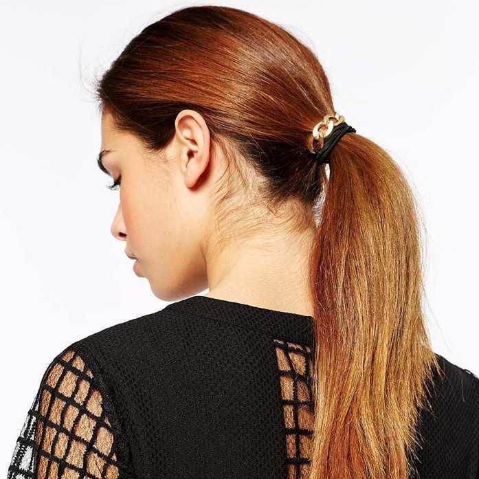 送料無料 ヘアゴム チェーンヘアゴム 鎖 ゴールドシ ルバー ヘアアクセ
