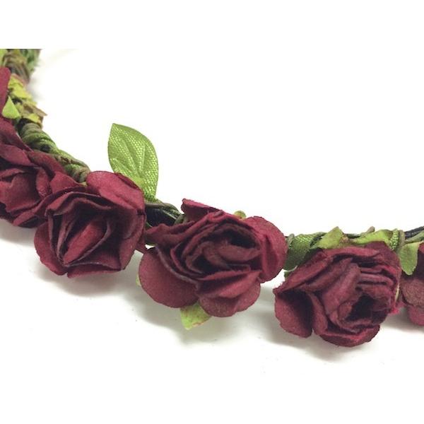 Roseカチューシャ 送料無料 造花 細身 カチューシャ ヘアアクセ カラフル 花冠