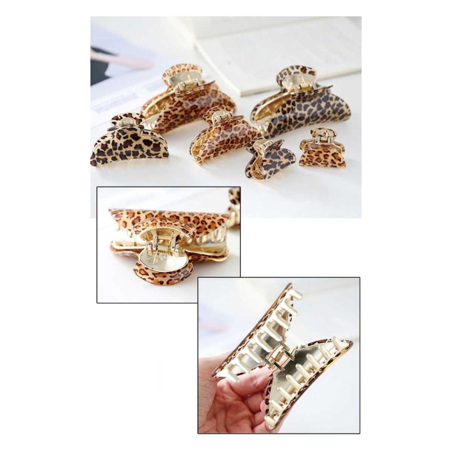 送料無料 レオパード柄ミニバンス バンスクリップ バンス 髪留め ヘア