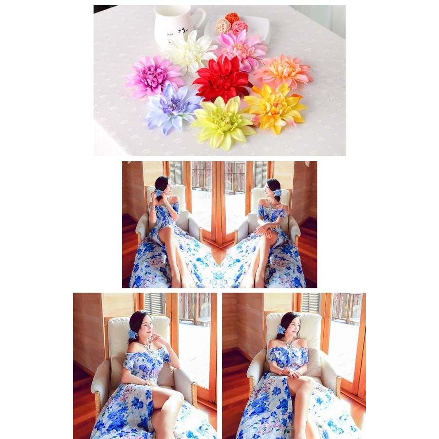 特大 造花 ヘアクリップ ダリア コサージュ フラワー 大きい ビッグサイズ 花かんむり 浴衣 フェス イベント ファンシーアクセのhumming F 通販 Yahoo ショッピング