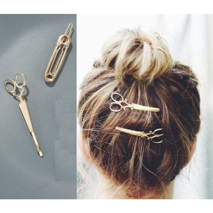 送料無料 お洒落なヘアピン ヘアクリップ 髪飾り ゴールド