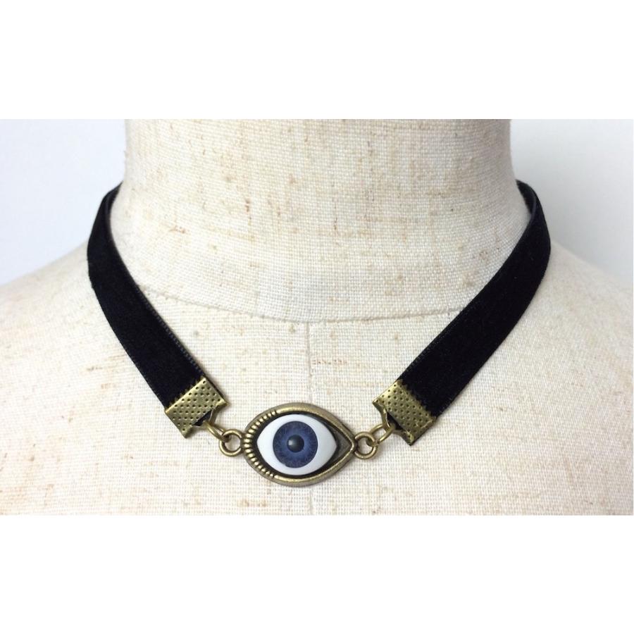 レア★hide 目玉ブレスレット　レザーチョーカー　ネックレス　未使用 送料無料 目玉 モチーフ チョーカー ブレスレット ベロア スエード