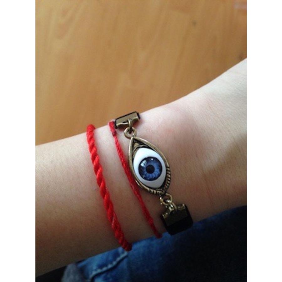 送料無料 目玉 モチーフ チョーカー ブレスレット ベロア スエード