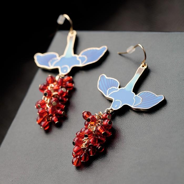 送料無料 3点以上50％オフ 幸せの青い鳥 ブルーバード フックピアス 鳥