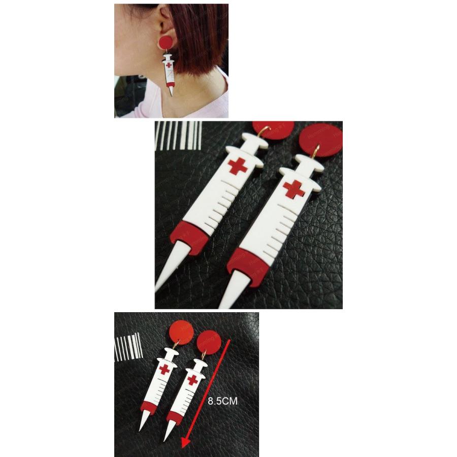 注射器 モチーフ アクリル ピアス レディース やみかわいい ユニーク コスプレ 派手 ヒップホップ ダンス 原宿 渋谷 ファンシーアクセのhumming F 通販 Yahoo ショッピング