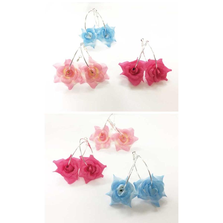 鮮やかローズ フープピアス ギャル カジュアル レディース ダンス インパクト 原宿 渋谷 ピアス 海 水着 フェス イベント 夏 造花 花 フラワー 一輪花 ファンシーアクセのhumming F 通販 Yahoo ショッピング