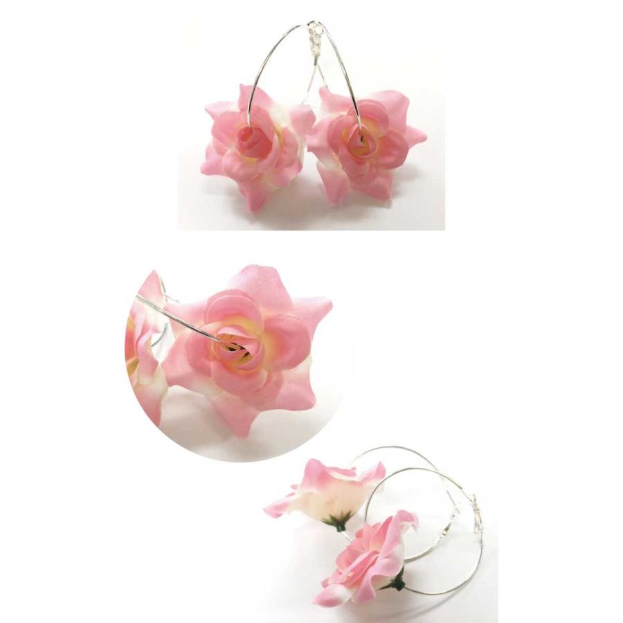鮮やかローズ フープピアス ギャル カジュアル レディース ダンス インパクト 原宿 渋谷 ピアス 海 水着 フェス イベント 夏 造花 花 フラワー 一輪花 ファンシーアクセのhumming F 通販 Yahoo ショッピング