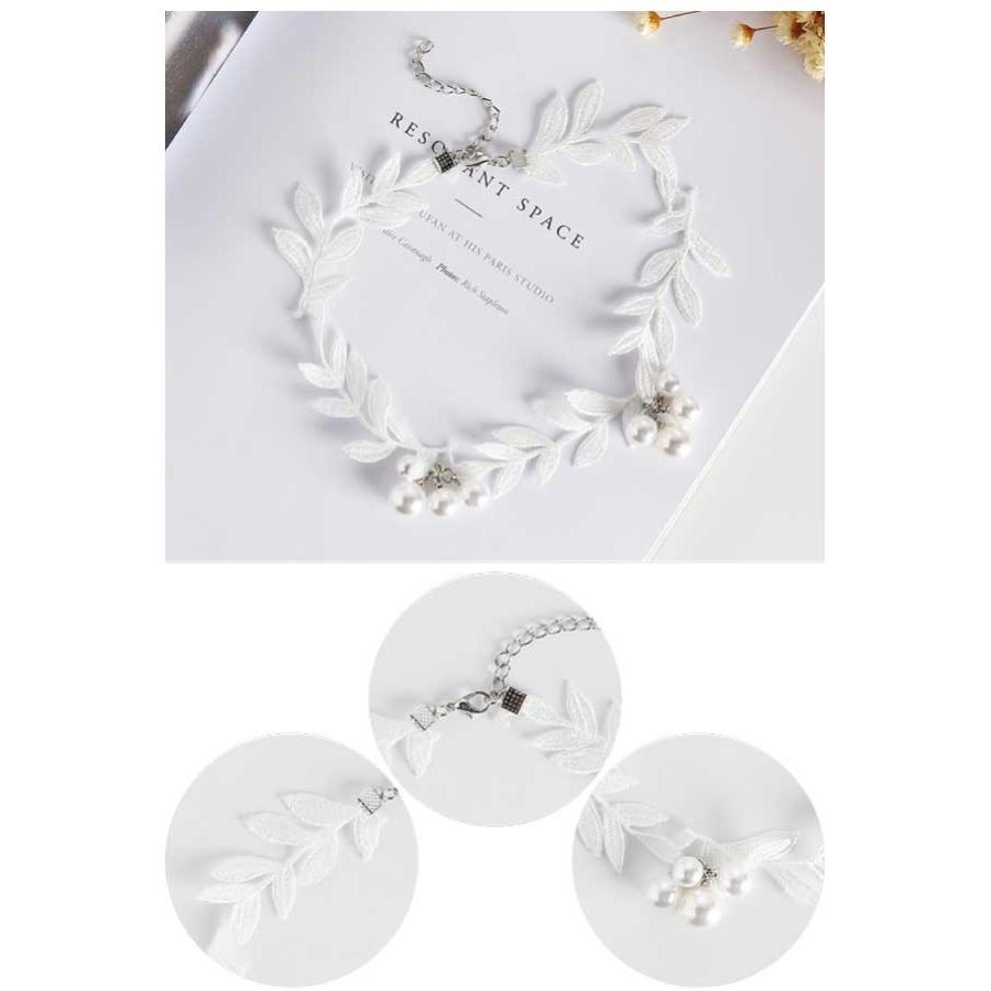パール リーフ レース チョーカー フラワー 木の実 レディース おしゃれ きれいめ 透け感 今コレ 7715 7715 ファンシーアクセのhumming F 通販 Yahoo ショッピング