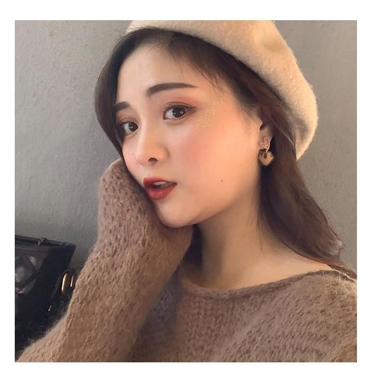 送料無料 ハート ぼんぼん ピアス レオパード アクセサリー イヤリング