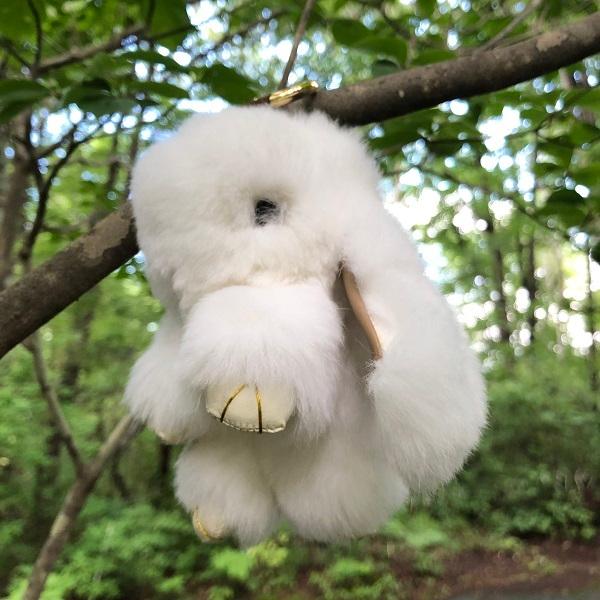 送料無料 キーホルダー うさぎ チャーム ピンク ストラップ 夢可愛い