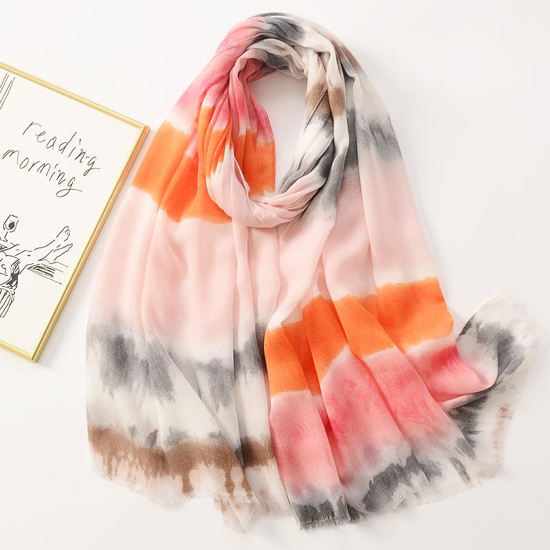 HERMES 植物モチーフ ストール シフォン 透け素材 HERMES 植物