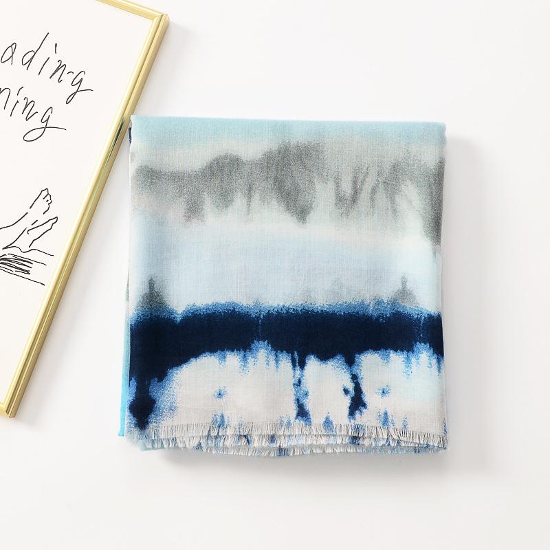 送料無料 タイダイ柄 デザイン ストール スカーフ 大判 大き目