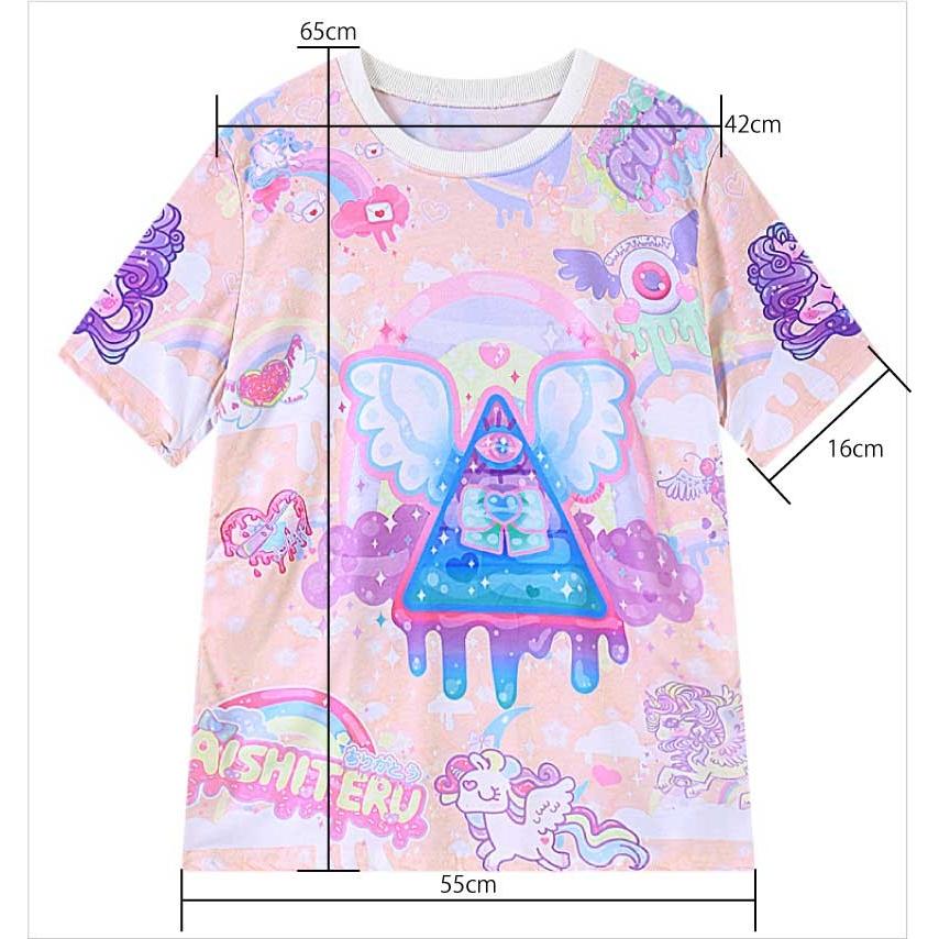 ゆめかわいい Tシャツ ドリーミー ペールカラー マカロン ピラミッド ペール やみかわいい ユニコーン ペガサス トライアングル ファンシーアクセのhumming F 通販 Yahoo ショッピング