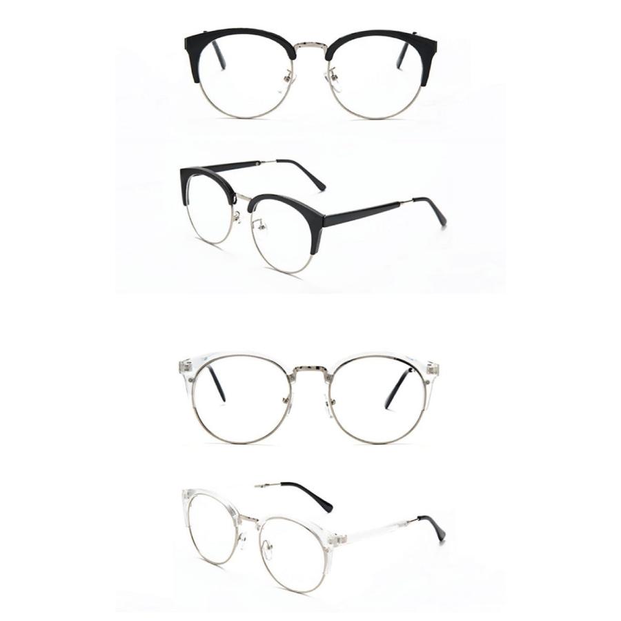 伊達メガネ 、黒×白、ファッション眼鏡、古着 送料無料 ファッション グラス 伊達メガネ 眼鏡 男女兼用 黒縁