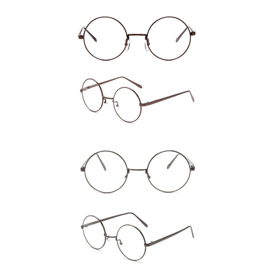 送料無料 ファッション グラス 伊達メガネ 丸メガネ 眼鏡 細フレーム