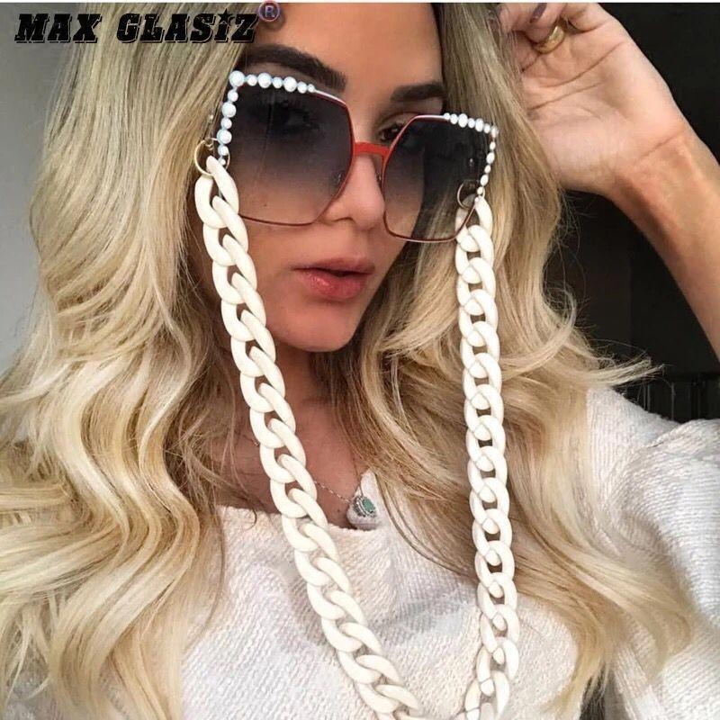 送料無料 極太カラフル眼鏡チェーン メガネチェーン メガネストラップ