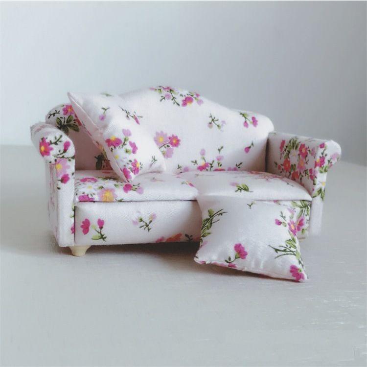 送料無料 ミニチュア 雑貨 ソファー ドールハウス キット 長椅子