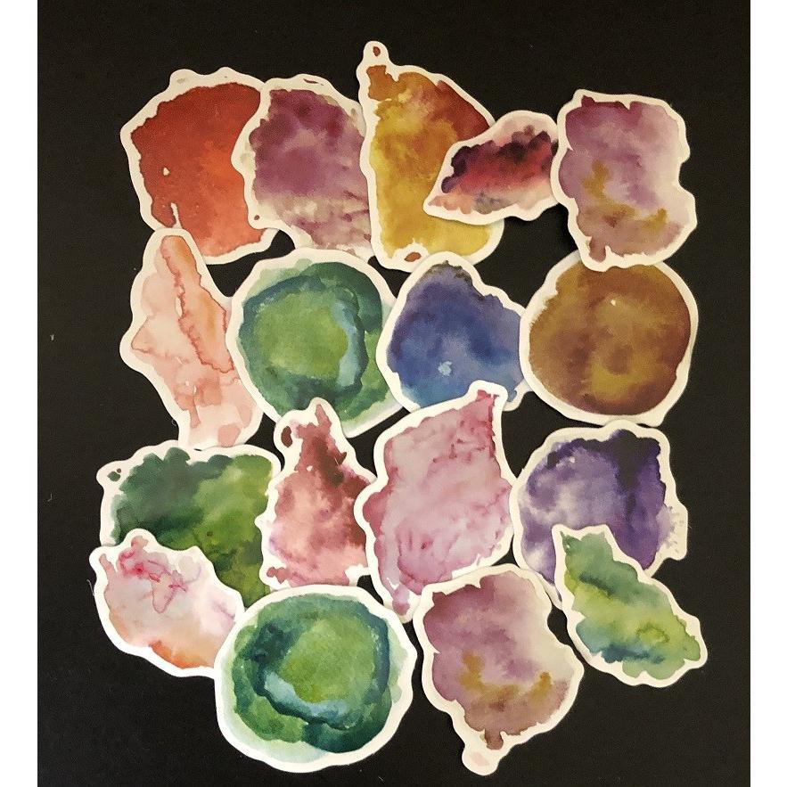 シール フレークシール 水彩 インク 雲 風景 絵具 アート ラッピング デコレーション ステッカー 吹き出し ファンシーアクセのhumming F 通販 Yahoo ショッピング