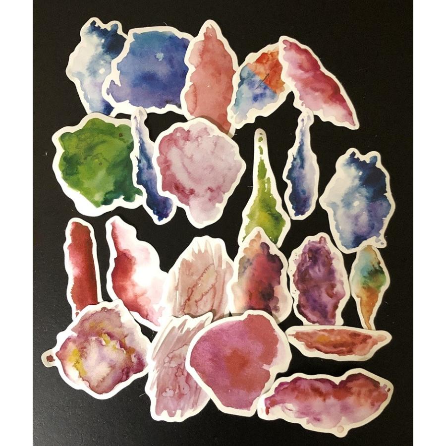 シール フレークシール 水彩 インク 雲 風景 絵具 アート ラッピング デコレーション ステッカー 吹き出し ファンシーアクセのhumming F 通販 Yahoo ショッピング