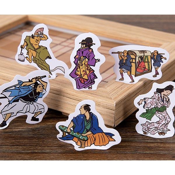 送料無料 フレークシール 浮世絵 シール 絵画 ステッカー