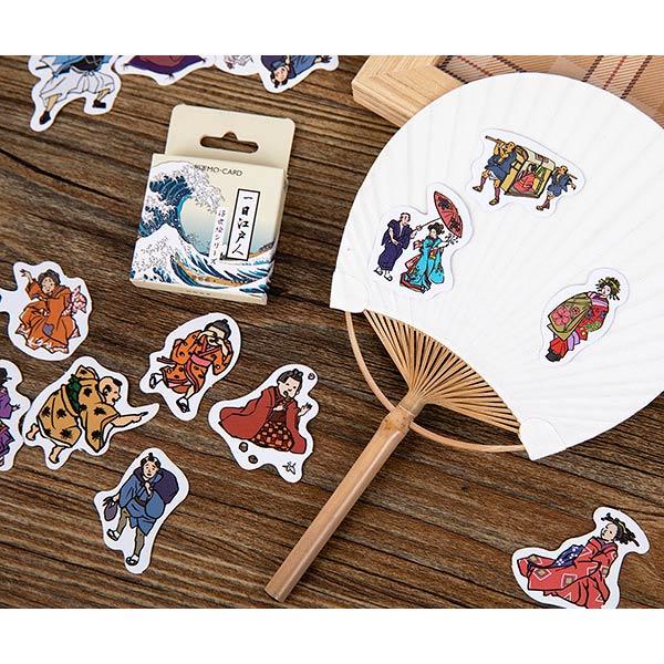 送料無料 フレークシール 浮世絵 シール 絵画 ステッカー