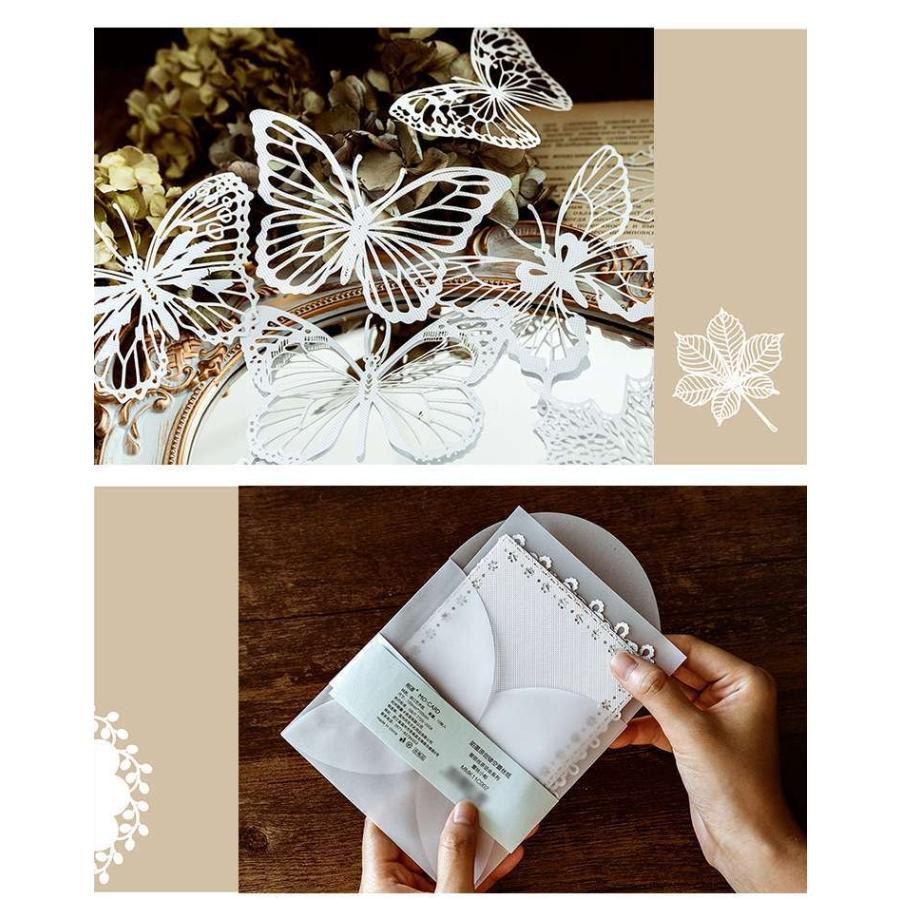 送料無料 ホワイト レース ペーパー コラージュ ラッピング デコ