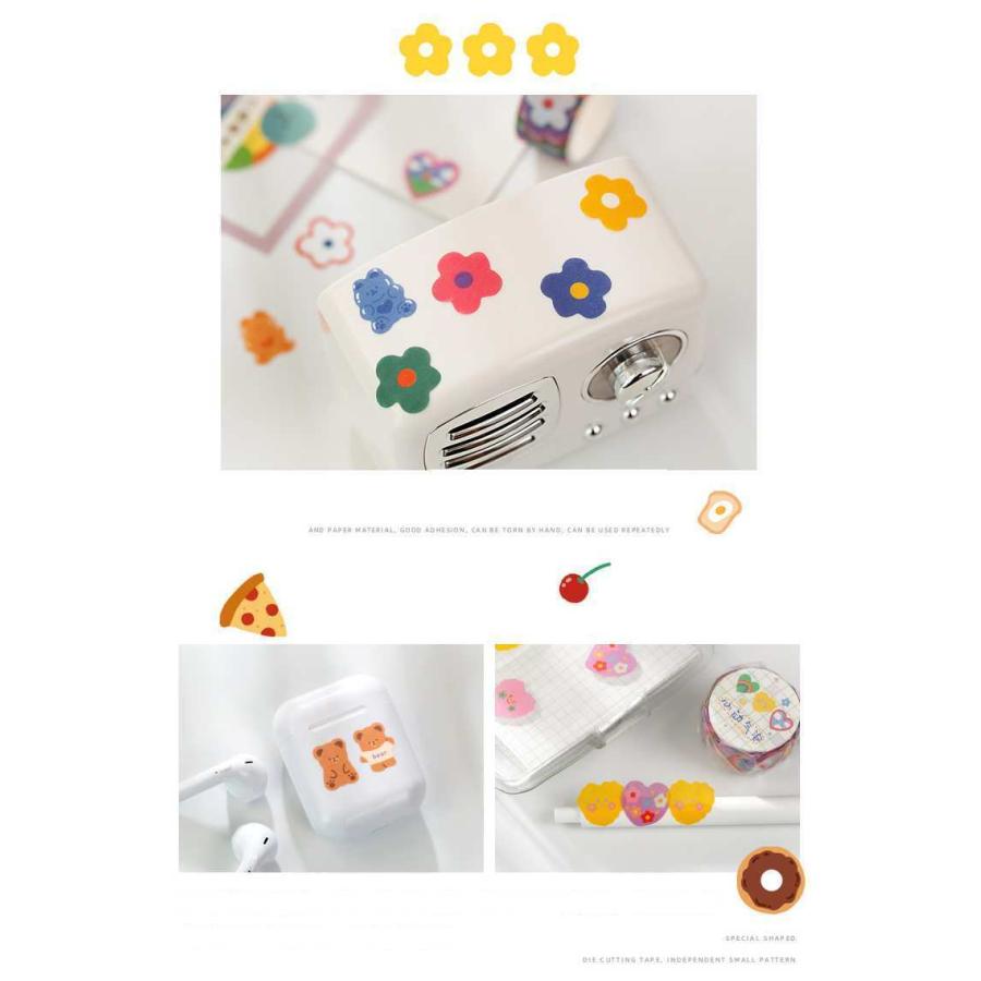 送料無料 一枚ずつはがせる マスキングテープ 数字 可愛い チェリー お