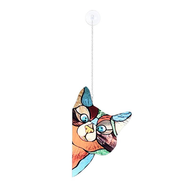 送料無料 のぞき ネコ キャット プレート ウォール フレーム 壁