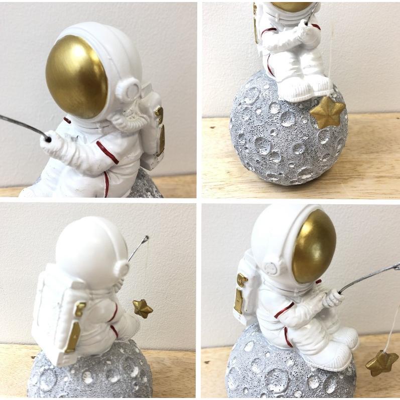 星を釣る人 置物 インテリア 宇宙飛行士 宇宙 diy 星々 プレゼント