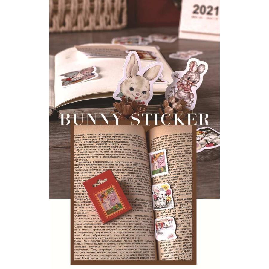 送料無料 うさぎ イラスト フレークシール ステッカー ウサギ 兎