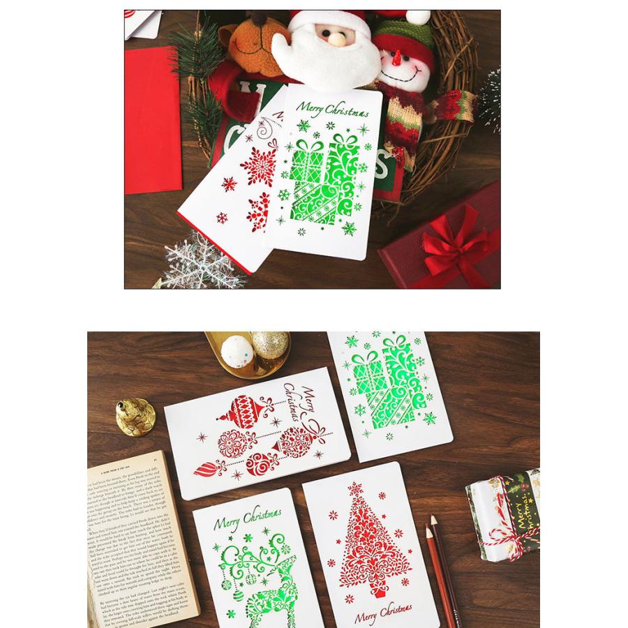 送料無料 訳あり クリスマス カード 型抜き メッセージ トナカイ