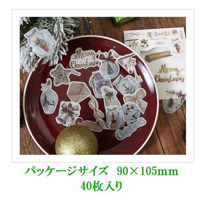 送料無料 クリスマス フレークシール ステッカー Xmas 雪だるま